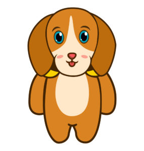 brown puppy vector