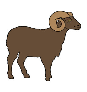 brown sheep vector