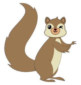 cartoon squirrel vector