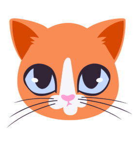 cat orange face art