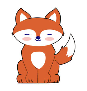 cute baby fox illustration