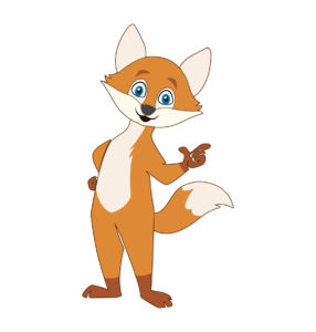 cute fox cartoon