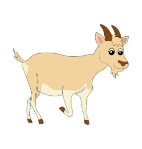 cute goat art design