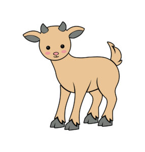 cute goat vector cartoon