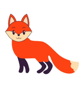 cute orange fox vector design