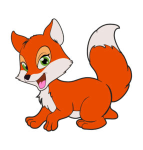 cute orange fox vector