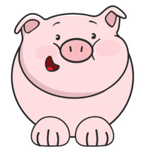 cute pig vector