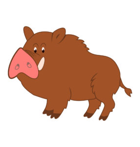 cute pig vector art