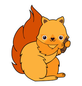 cute squirrel cartoon