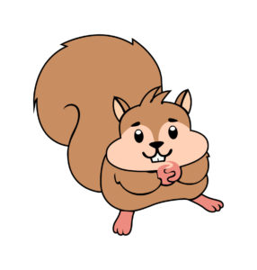 cute squirrel vector art