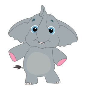 dancing elephant vector