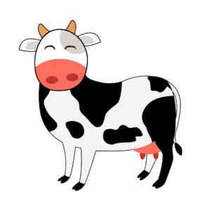 female cow vector art