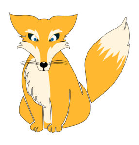 fox cartoon vector design