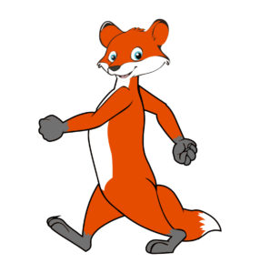 fox walking vector