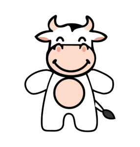 happy cow vector