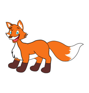 happy fox vector design