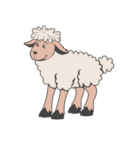 happy sheep cartoon art