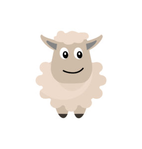 happy sheep vector art