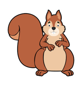 happy squirrel vector
