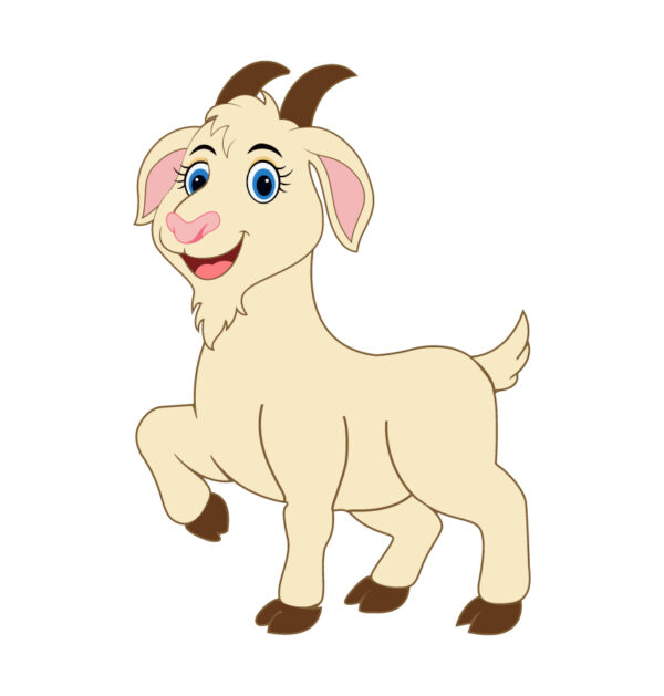 mountain goat cartoon - Design Shop by AquaDigitizing