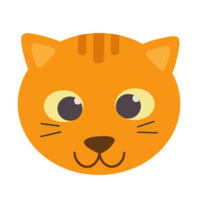 orange cat face