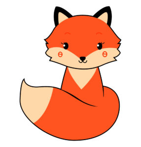 orange fox vector