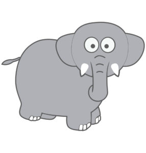 simple elephant cartoon vector