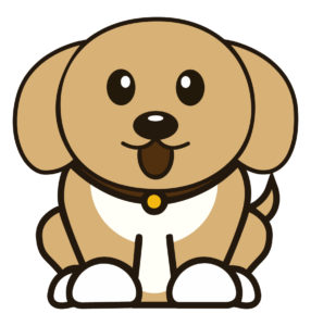 sitting dog vector