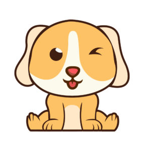 sitting dog vector art