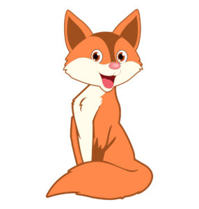 smiling fox vector design