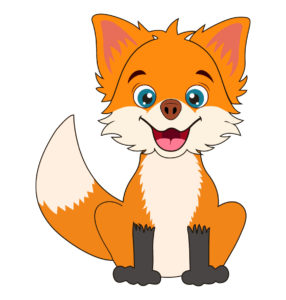 smiling fox vector