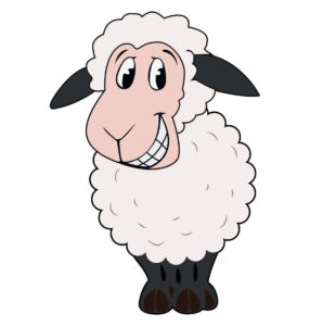 smiling sheep vector