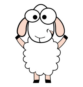 white sheep cartoon