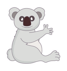 A Cute Of Koala Cartoon Vector