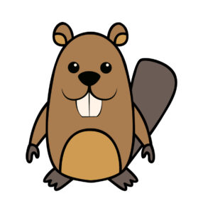 Cartoon cute beaver