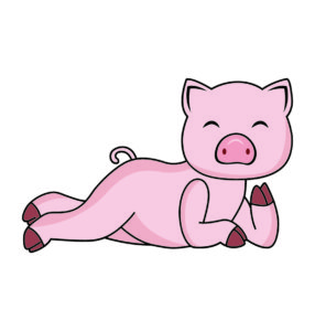 Domestic Pig Cartoon