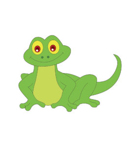 Happy Lizard Vector Art