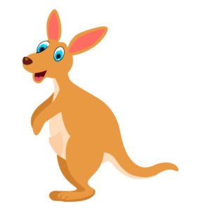 Kangaroo cartoon vector. Kangaroos are the national animal of Australia
