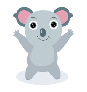 Koala Cartoon Enjoying