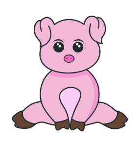 Sitting Pig Vector