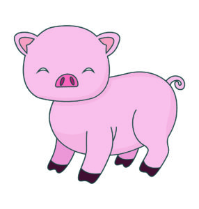 Standing Pig Vector