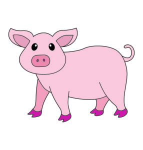 Walking Pig Vector