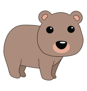 bear baby cartoon vector
