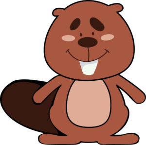 cut brown beaver cartoon