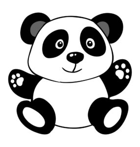 cute baby panda vector