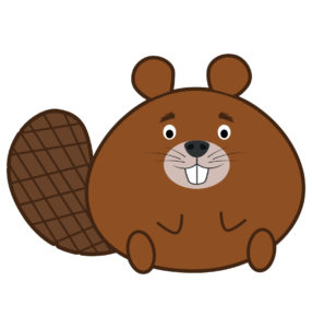 cute beaver cartoon vector