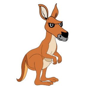 cute kangaroo vector art