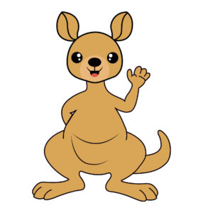cute kangaroo vector