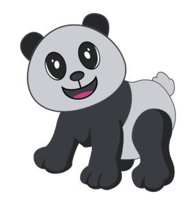 cute panda baby vector