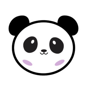 cute panda face vector